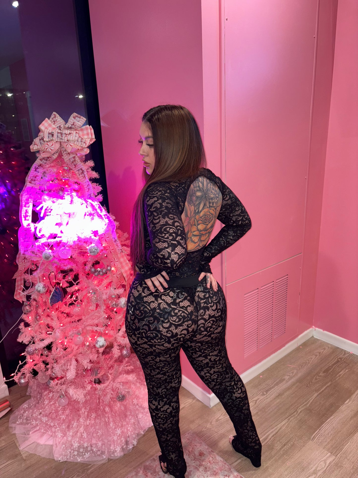 Midnight lace jumpsuit